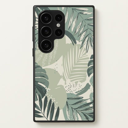 Green Leaf Pattern - Foliage  - Foliage Phone Case for Galaxy S24 Ultra