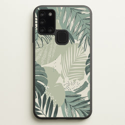 Green Leaf Pattern - Foliage  - Foliage Phone Case for Galaxy A21s