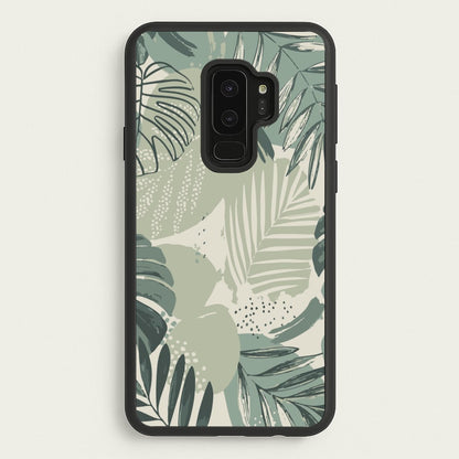 Green Leaf Pattern - Foliage  - Foliage Phone Case for Galaxy S9 Plus