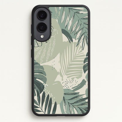 Green Leaf Pattern - Foliage  - Foliage Phone Case for Galaxy S25 Edge