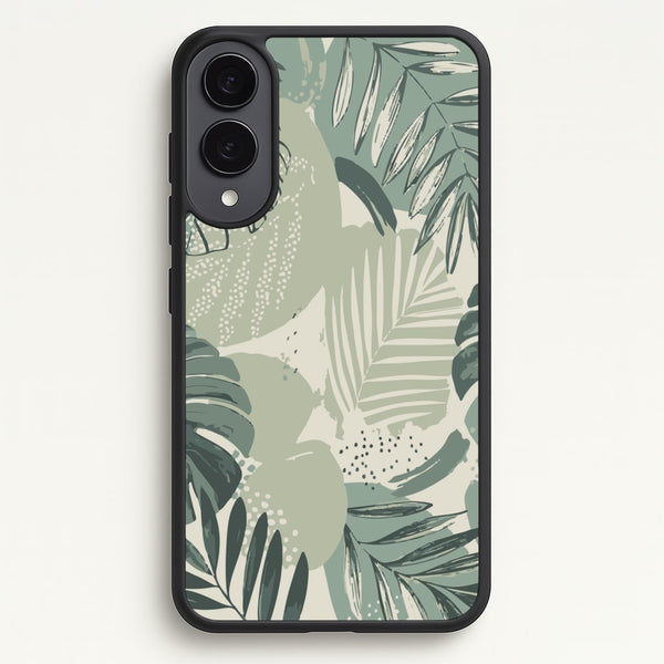 Green Leaf Pattern - Foliage  - Foliage Phone Case for Galaxy S25 Edge