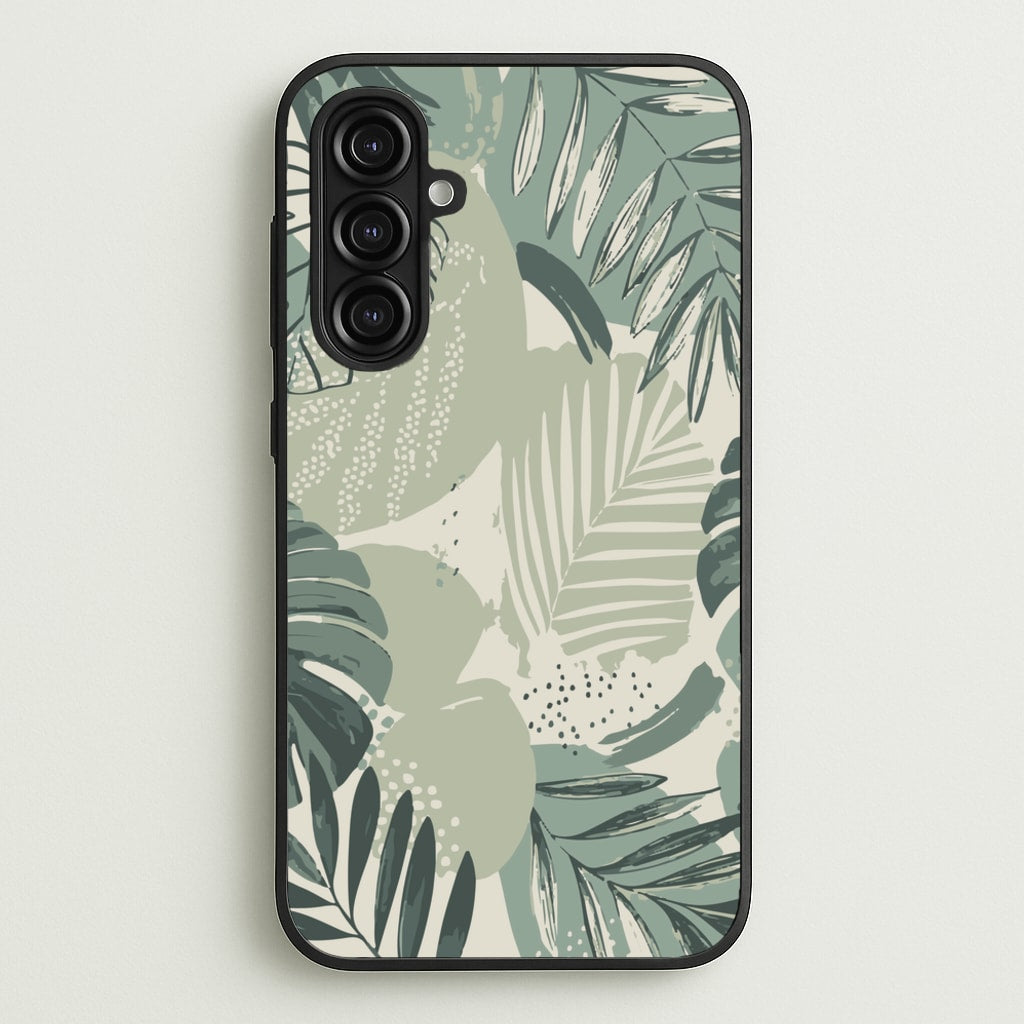 Green Leaf Pattern - Foliage  - Foliage Phone Case for Galaxy A16