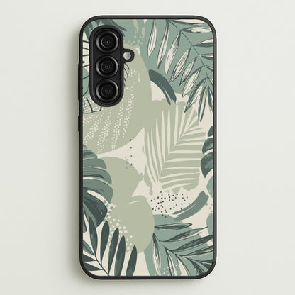 Green Leaf Pattern - Foliage  - Foliage Phone Case for Galaxy A16