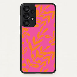 Pink & Orange Leaves - Foliage  - Foliage Phone Case for Galaxy A53