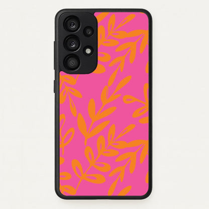 Pink & Orange Leaves - Foliage  - Foliage Phone Case for Galaxy A53