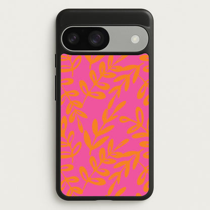 Pink & Orange Leaves - Foliage  - Foliage Phone Case for Google Pixel 9 / 9 Pro