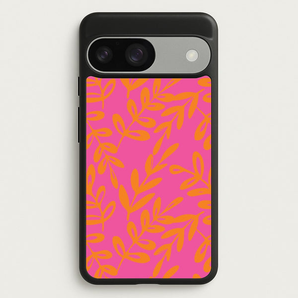 Pink & Orange Leaves - Foliage  - Foliage Phone Case for Google Pixel 9 / 9 Pro
