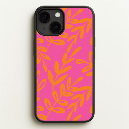 Pink & Orange Leaves - Foliage  - Foliage Phone Case for iPhone 13 Mini
