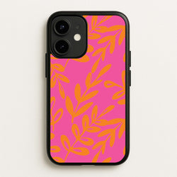 Pink & Orange Leaves - Foliage  - Foliage Phone Case for iPhone 12 / 12 Pro