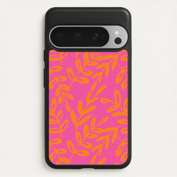 Pink & Orange Leaves - Foliage  - Foliage Phone Case for Google Pixel 9 Pro XL