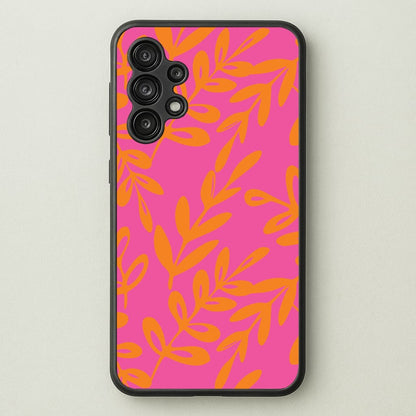 Pink & Orange Leaves - Foliage  - Foliage Phone Case for Galaxy A13