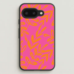 Pink & Orange Leaves - Foliage  - Foliage Phone Case for Google Pixel 9a