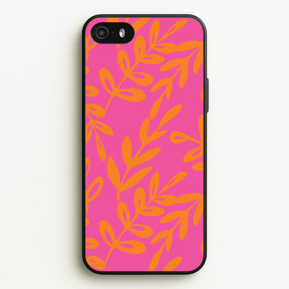 Pink & Orange Leaves - Foliage  - Foliage Phone Case for iPhone 5 / 5s / SE 2016