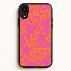 Pink & Orange Leaves - Foliage  - Foliage Phone Case for iPhone XR