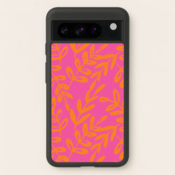 Pink & Orange Leaves - Foliage  - Foliage Phone Case for Google Pixel 8 Pro