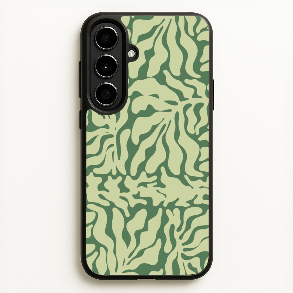 Light Green Leaf - Foliage  - Foliage Phone Case for Galaxy A56