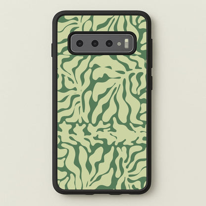 Light Green Leaf - Foliage  - Foliage Phone Case for Galaxy S10 Plus