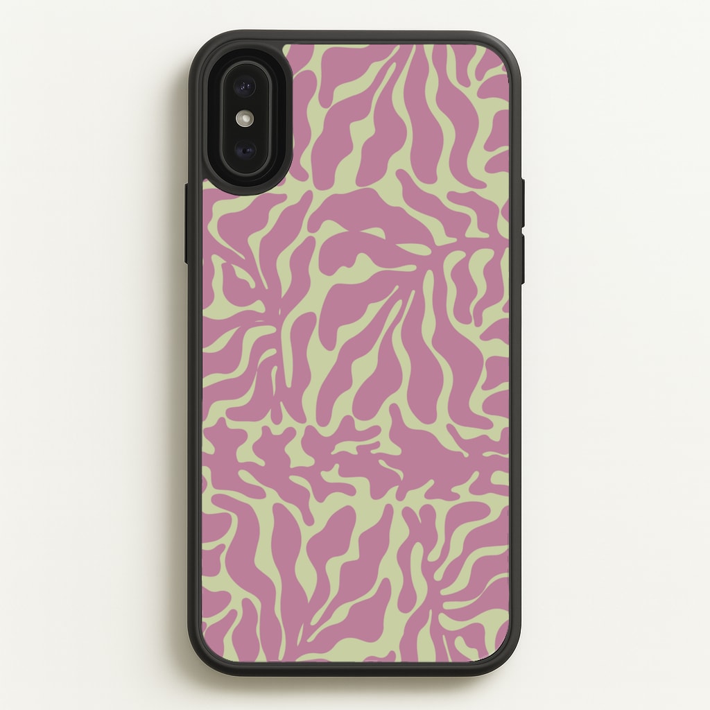 Pink Leaves - Foliage  - Foliage Phone Case for iPhone XS Max