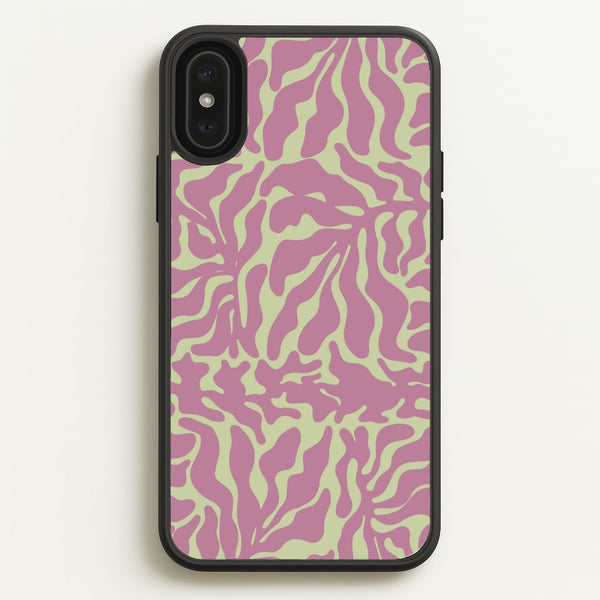 Pink Leaves - Foliage  - Foliage Phone Case for iPhone XS Max