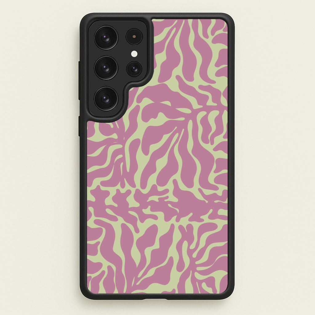 Pink Leaves - Foliage  - Foliage Phone Case for Galaxy S23 Ultra