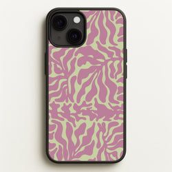 Pink Leaves - Foliage  - Foliage Phone Case for iPhone 13 Mini