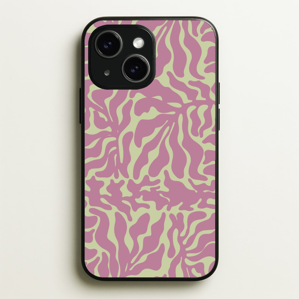 Pink Leaves - Foliage  - Foliage Phone Case for iPhone 14