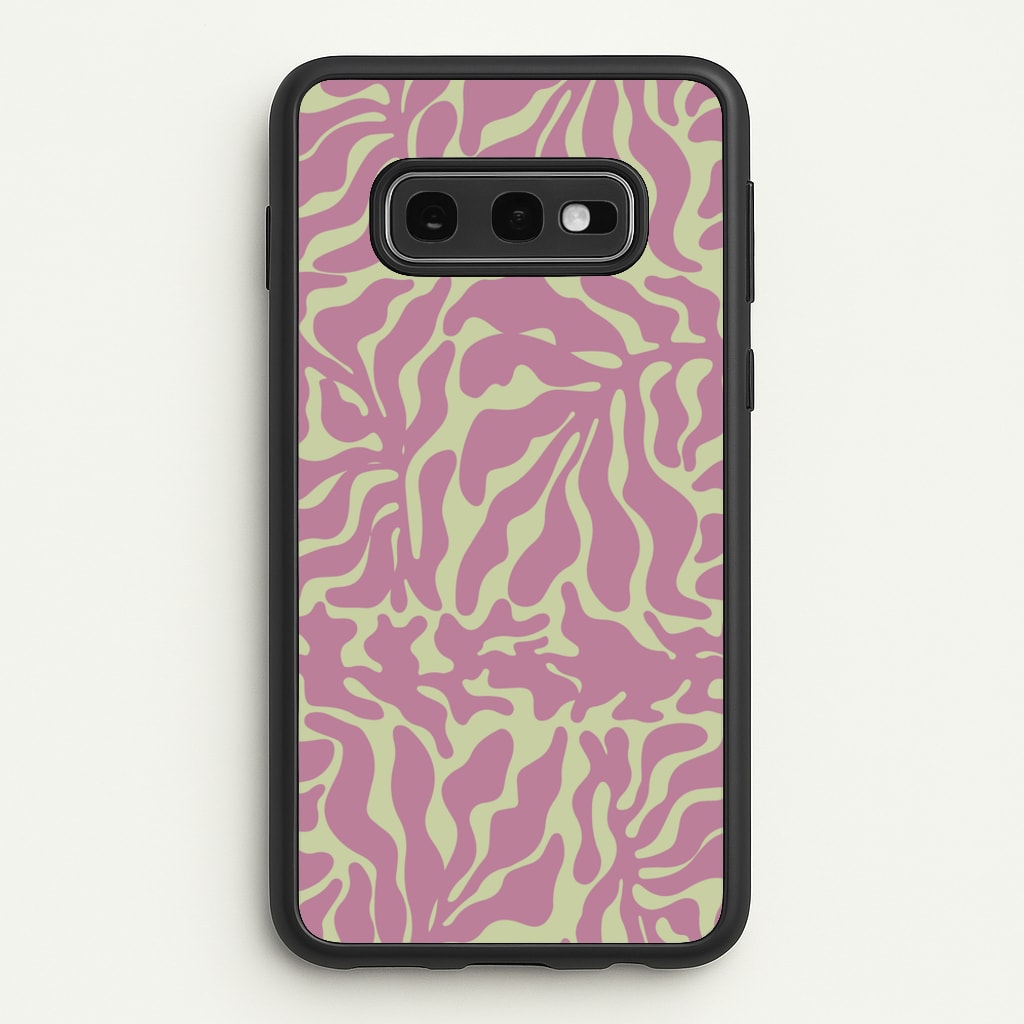 Pink Leaves - Foliage  - Foliage Phone Case for Galaxy S10e