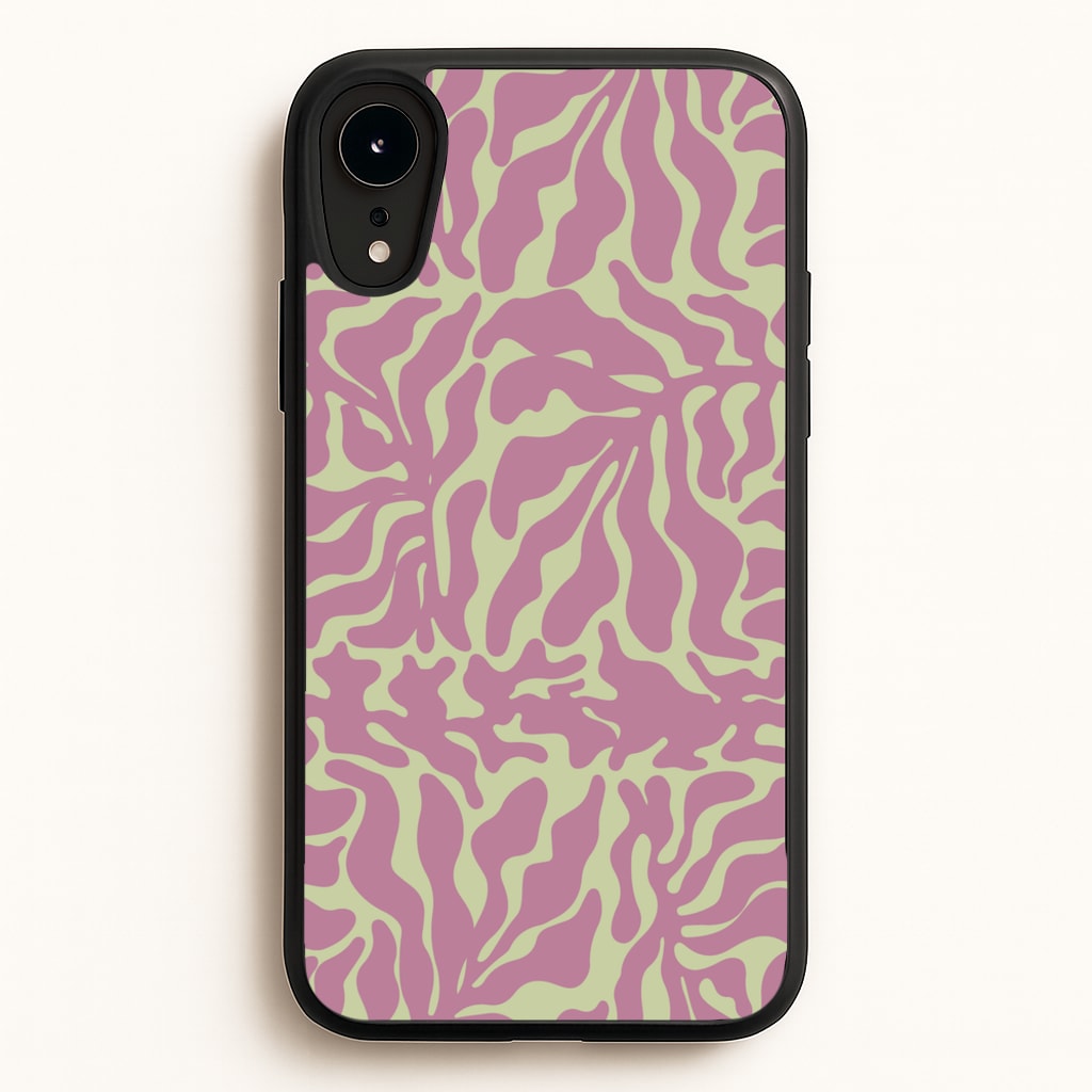 Pink Leaves - Foliage  - Foliage Phone Case for iPhone XR
