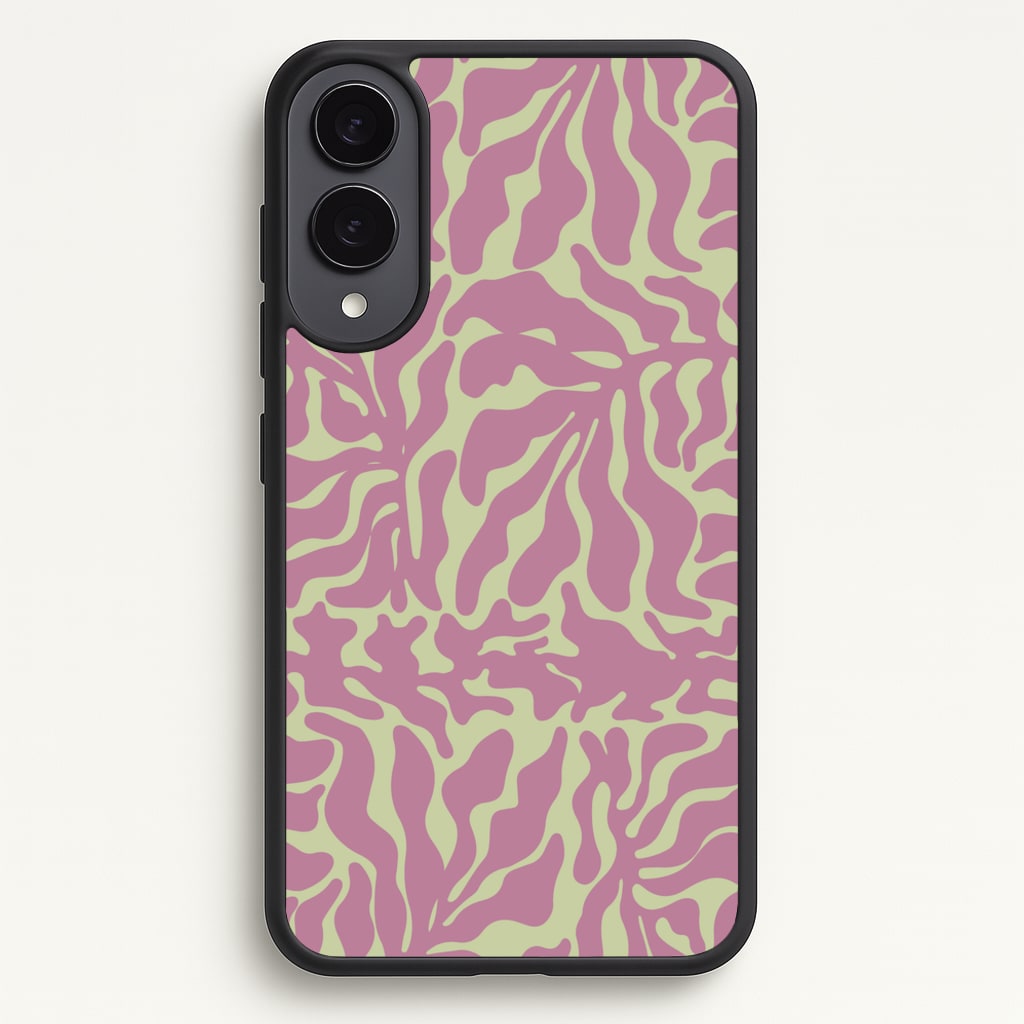 Pink Leaves - Foliage  - Foliage Phone Case for Galaxy S25 Edge