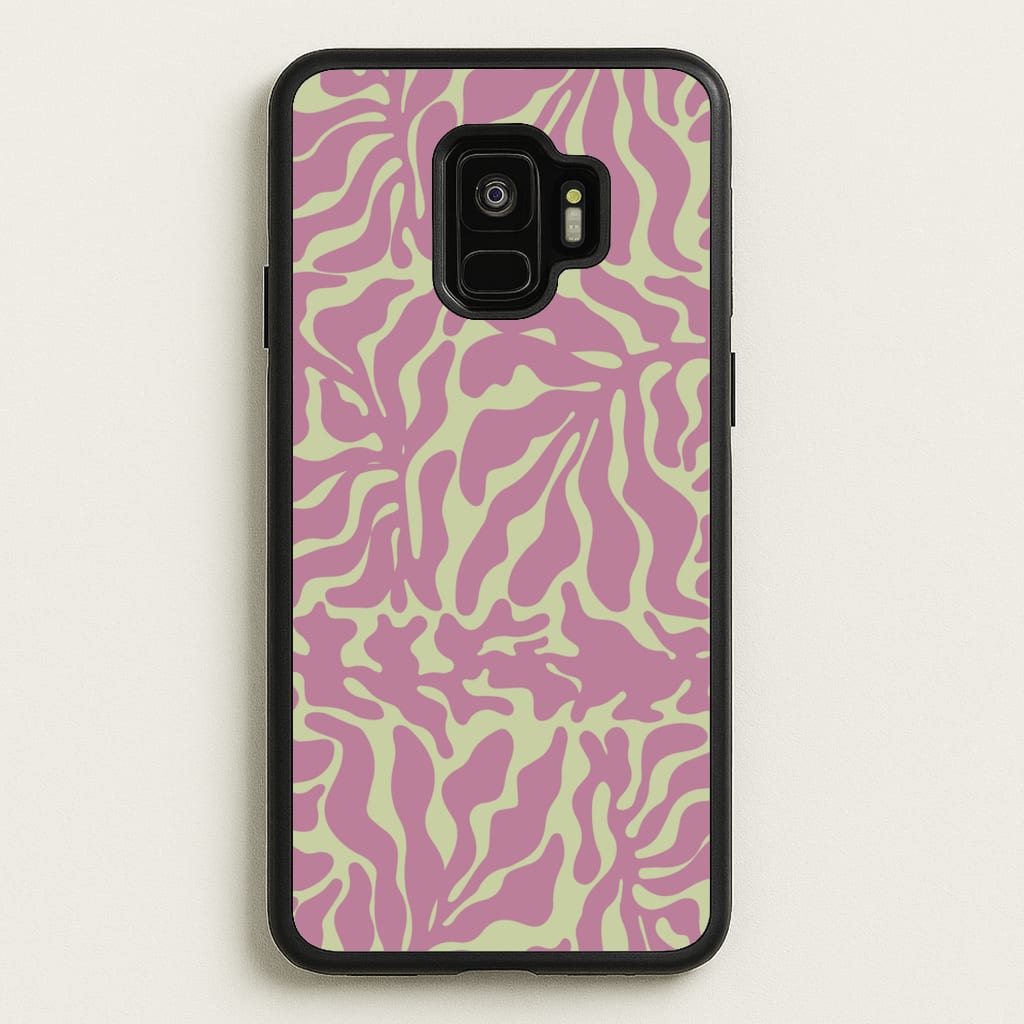 Pink Leaves - Foliage  - Foliage Phone Case for Galaxy S9
