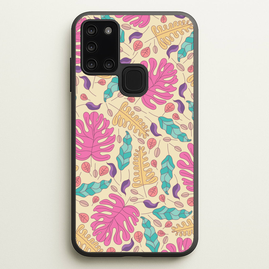 Multi Coloured Leaves - Foliage  - Foliage Phone Case for Galaxy A21s