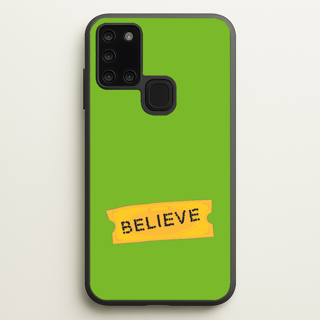 Believe - Polar Christmas  - Polar Express Phone Case for Galaxy A21s