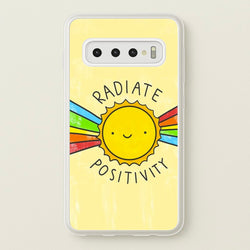 Radiate Positivity Sunshine - Positivity  - Positivity Phone Case for Galaxy S10