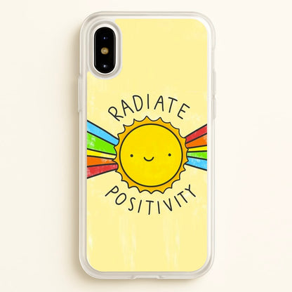 Radiate Positivity Sunshine - Positivity  - Positivity Phone Case for iPhone X / XS