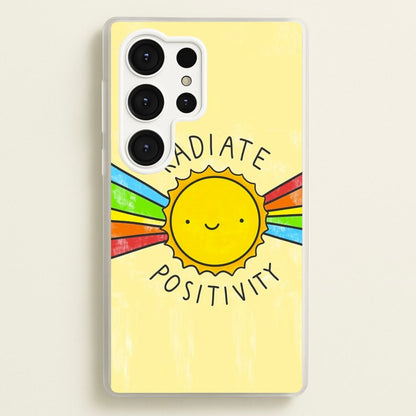 Radiate Positivity Sunshine - Positivity  - Positivity Phone Case for Galaxy S25 Ultra