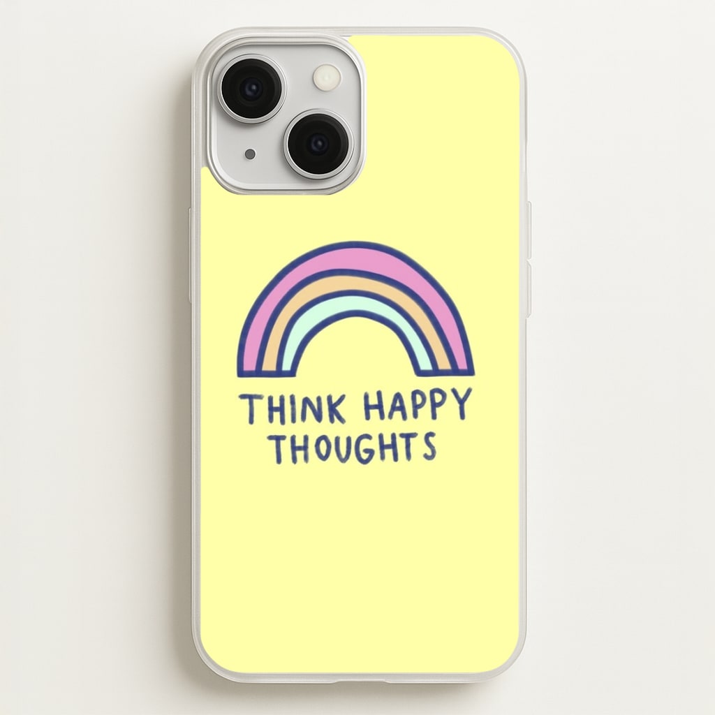 Think Happy Thoughts - Positivity  - Positivity Phone Case for iPhone 13 Mini