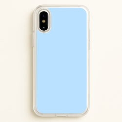Back To Casics - Pretty Pastels - Plain Blue  - Plain Phone Case for iPhone X / XS
