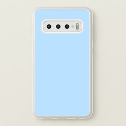 Back To Casics - Pretty Pastels - Plain Blue  - Plain Phone Case for Galaxy S10