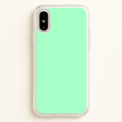 Back To Casics - Pretty Pastels - Plain Green  - Plain Phone Case for iPhone X / XS