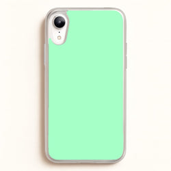 Back To Casics - Pretty Pastels - Plain Green  - Plain Phone Case for iPhone XR