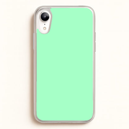 Back To Casics - Pretty Pastels - Plain Green  - Plain Phone Case for iPhone XR