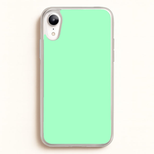 Back To Casics - Pretty Pastels - Plain Green  - Plain Phone Case for iPhone XR