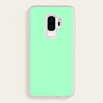 Back To Casics - Pretty Pastels - Plain Green  - Plain Phone Case for Galaxy S9 Plus
