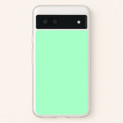 Back To Casics - Pretty Pastels - Plain Green  - Plain Phone Case for Google Pixel 6a