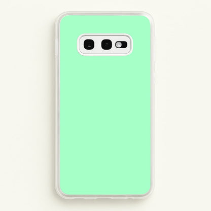 Back To Casics - Pretty Pastels - Plain Green  - Plain Phone Case for Galaxy S10e
