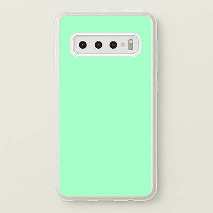 Back To Casics - Pretty Pastels - Plain Green  - Plain Phone Case for Galaxy S10