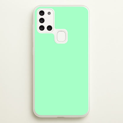 Back To Casics - Pretty Pastels - Plain Green  - Plain Phone Case for Galaxy A21s