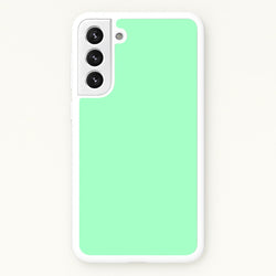 Back To Casics - Pretty Pastels - Plain Green  - Plain Phone Case for Galaxy S22 Plus