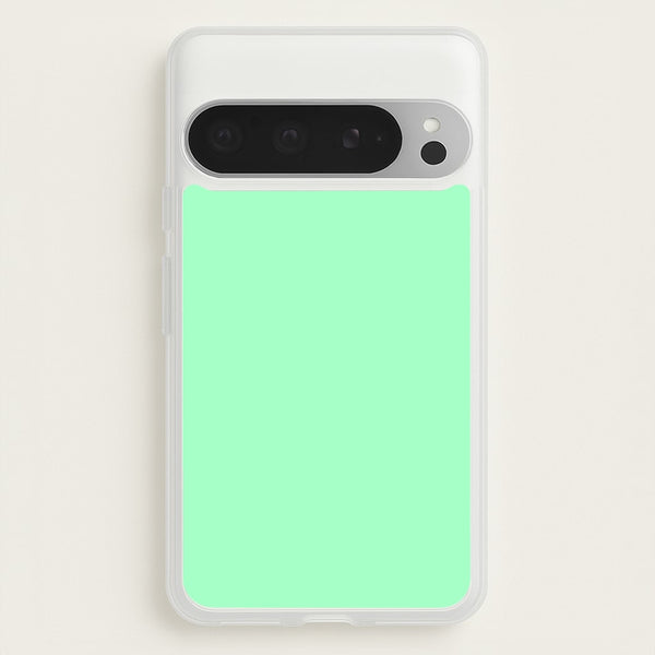 Back To Casics - Pretty Pastels - Plain Green  - Plain Phone Case for Google Pixel 9 Pro XL