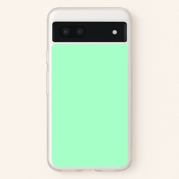 Back To Casics - Pretty Pastels - Plain Green  - Plain Phone Case for Google Pixel 7a